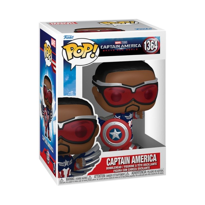 Boneco Funko Pop! Marvel Capitão América Admirável Mundo Novo - Capitão América (Sam Wilson)