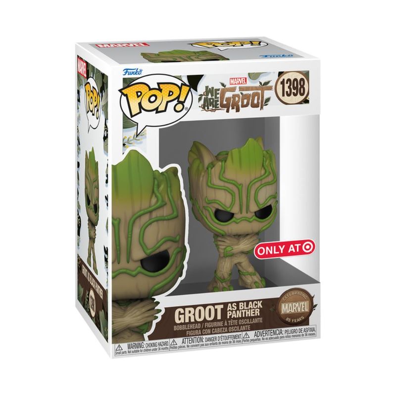 Boneco Funko Pop! Marvel 85 Anos - Groot Como Pantera Negra