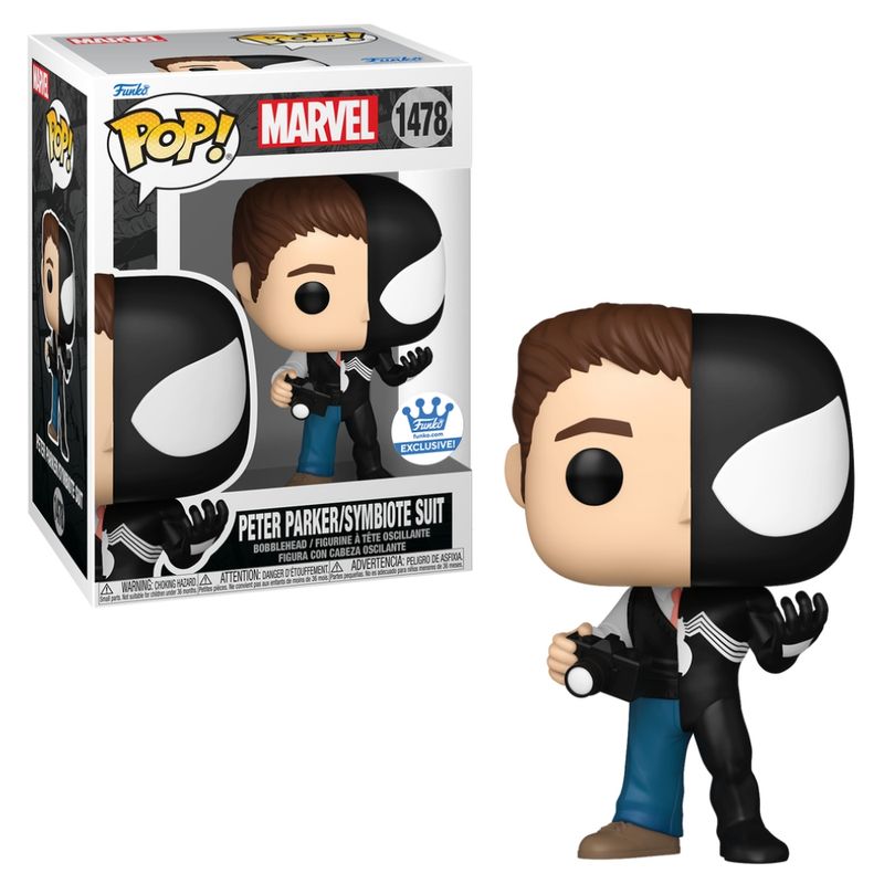 Boneco Funko Pop! Marvel Split - Peter Parker/Homem-Aranha Preto