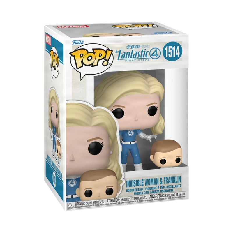Boneco Funko Pop! & Buddy Marvel Quarteto Fantástico - Mulher Invisível E Franklin