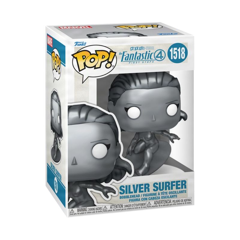Boneco Funko Pop! Marvel Quarteto Fantástico - Surfista Prateada
