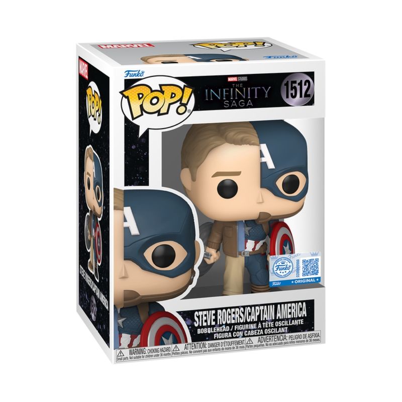 Boneco Funko Pop! Marvel Splits - Capitão América/Steve