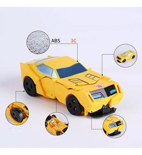3 Bonecos Transformers Action Figure Boneco Vira Robo
