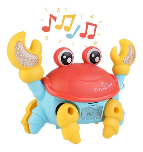 Caranguejo Fujão Mini Robô Se Move Interativo C/ Luz E Music