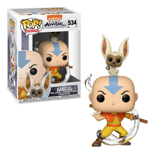 Boneco Aang Com Momo De Avatar Funko Pop