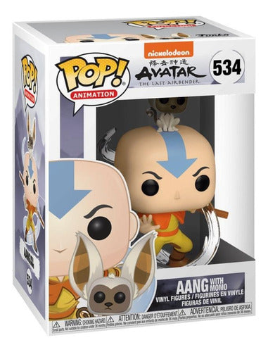 Boneco Aang Com Momo De Avatar Funko Pop